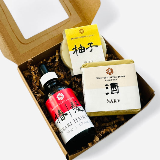 Tsubaki hair oil and  spa gift set